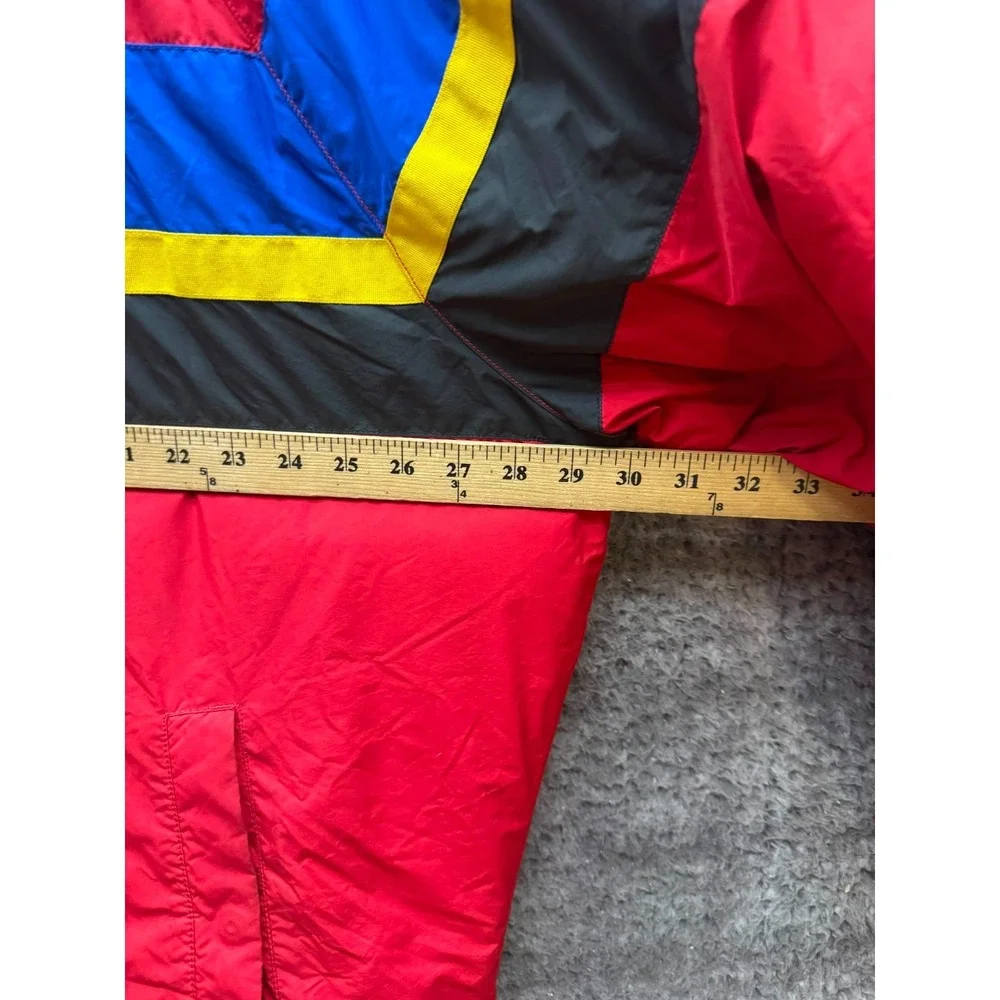 Polo Ralph Lauren Cookie Patch Striped Down Puffer Jacket Red Mens Size XL